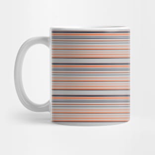 Orange,Grey and Black Minimalist Stripes Mug